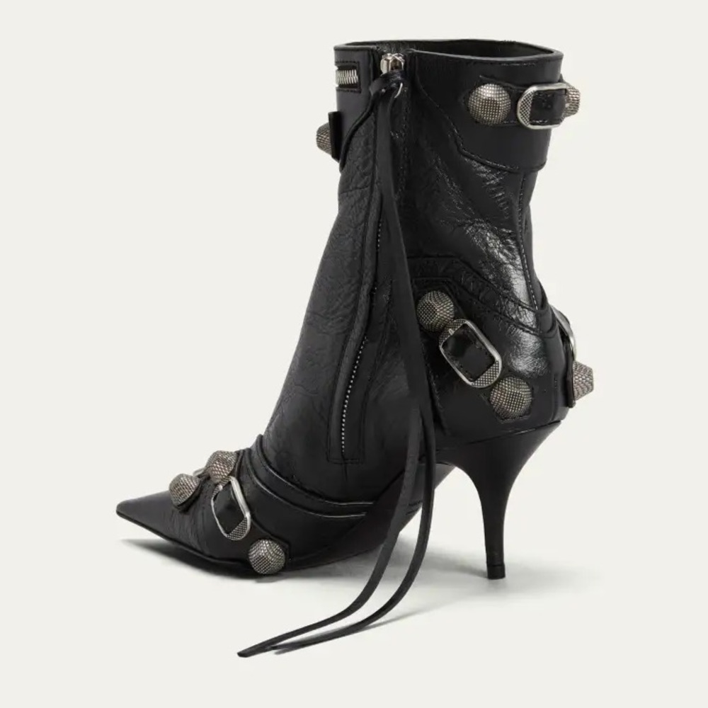 BALENCIAGA | Cagole Lambskin Buckle Zip Ankle Booties - Picture 2 of 8
